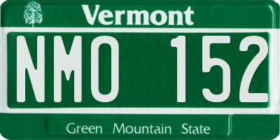 VT license plate NMO152