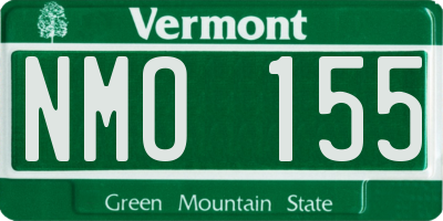 VT license plate NMO155