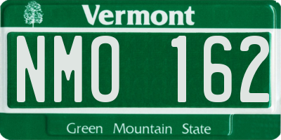 VT license plate NMO162