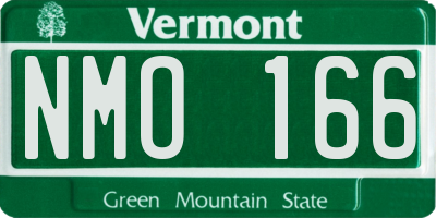 VT license plate NMO166