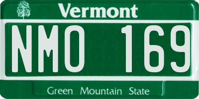 VT license plate NMO169