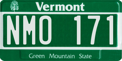 VT license plate NMO171
