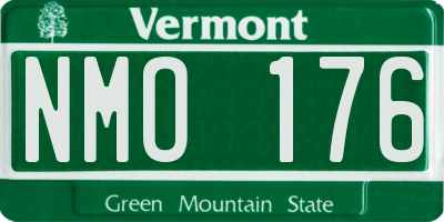 VT license plate NMO176