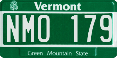VT license plate NMO179