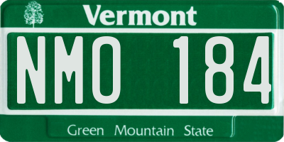 VT license plate NMO184