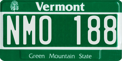 VT license plate NMO188