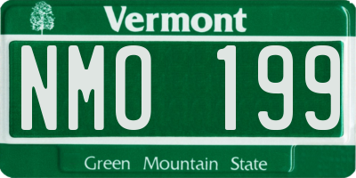 VT license plate NMO199