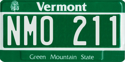 VT license plate NMO211