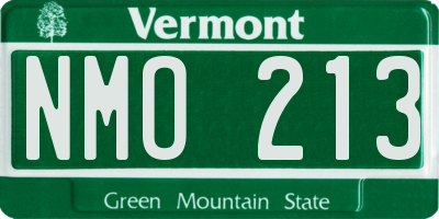 VT license plate NMO213