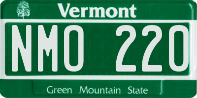 VT license plate NMO220