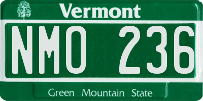 VT license plate NMO236