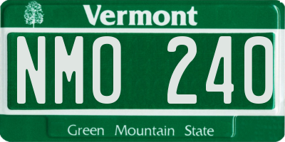 VT license plate NMO240