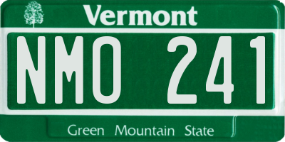 VT license plate NMO241