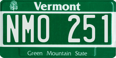 VT license plate NMO251