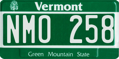VT license plate NMO258