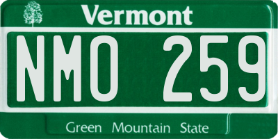 VT license plate NMO259