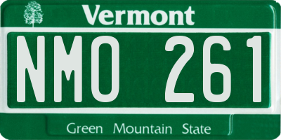 VT license plate NMO261