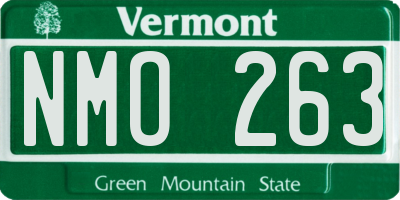 VT license plate NMO263