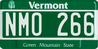 VT license plate NMO266