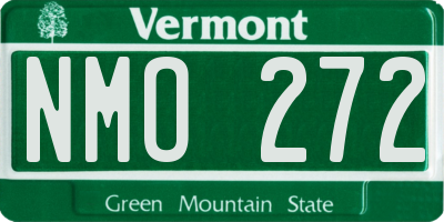VT license plate NMO272