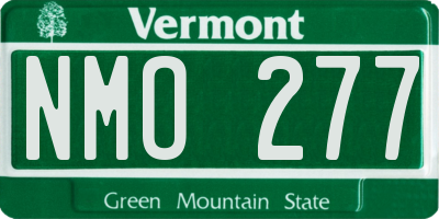 VT license plate NMO277