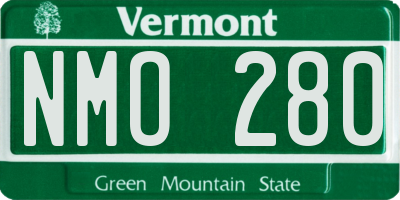 VT license plate NMO280