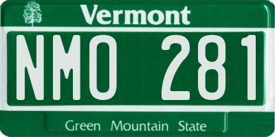 VT license plate NMO281