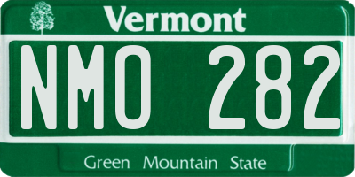 VT license plate NMO282
