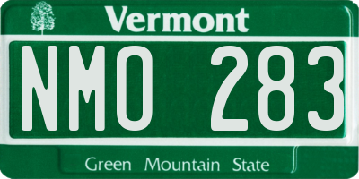 VT license plate NMO283