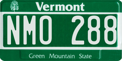 VT license plate NMO288