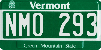 VT license plate NMO293