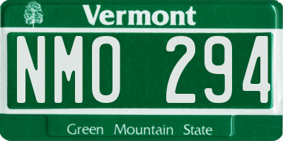 VT license plate NMO294