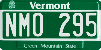 VT license plate NMO295
