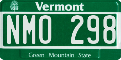VT license plate NMO298