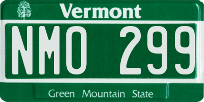 VT license plate NMO299