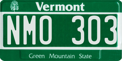VT license plate NMO303