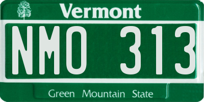 VT license plate NMO313
