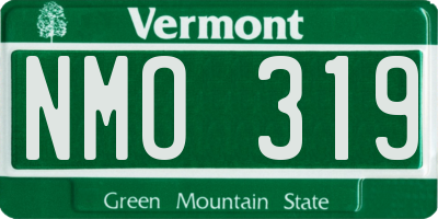VT license plate NMO319