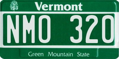 VT license plate NMO320