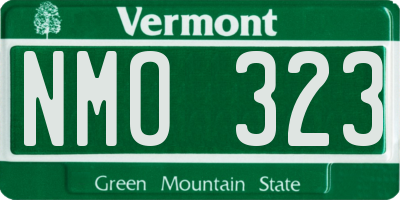 VT license plate NMO323