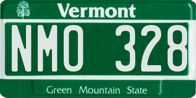 VT license plate NMO328