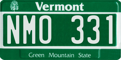 VT license plate NMO331