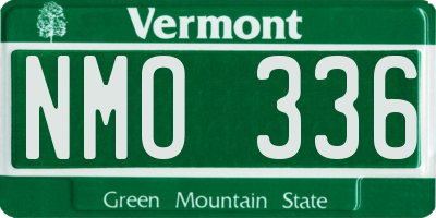 VT license plate NMO336