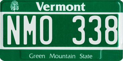 VT license plate NMO338