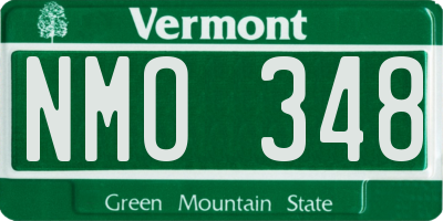 VT license plate NMO348