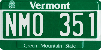 VT license plate NMO351