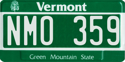 VT license plate NMO359