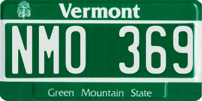 VT license plate NMO369