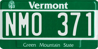 VT license plate NMO371