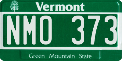 VT license plate NMO373